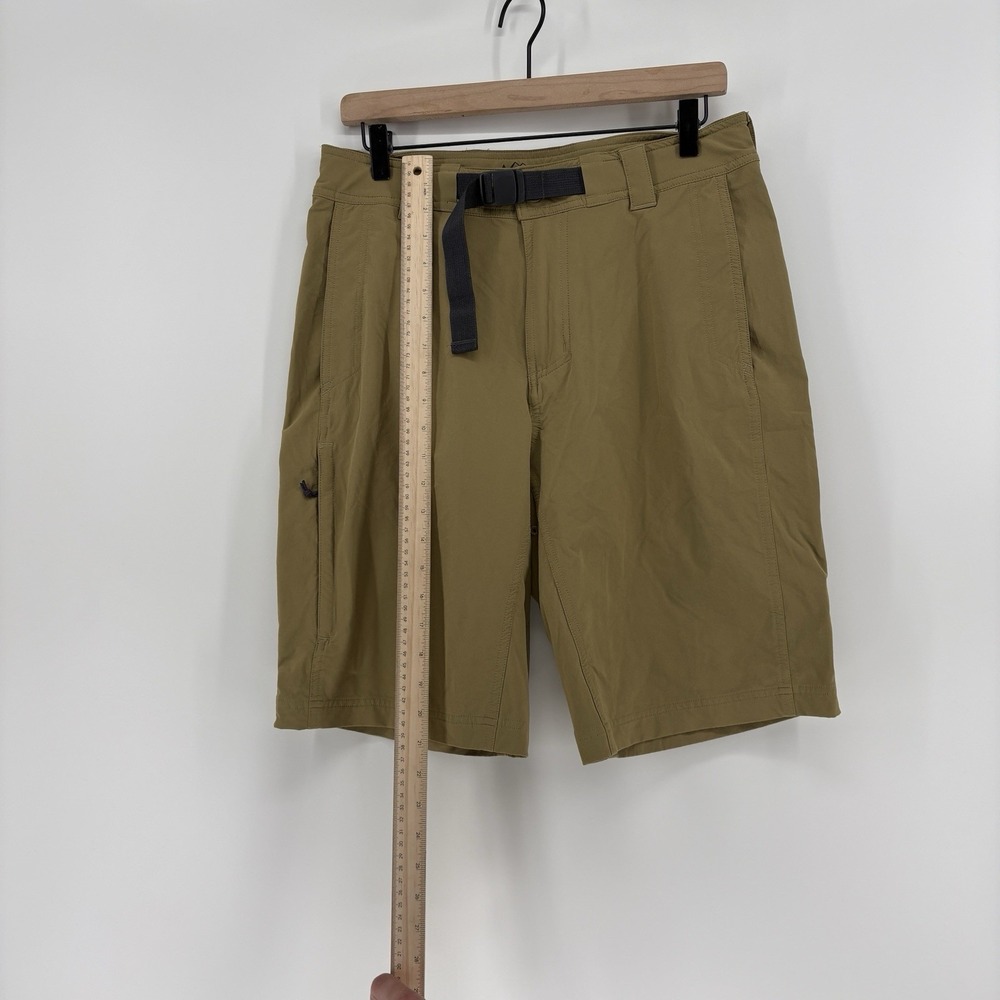 REI Men's Size 32 Tan Belted Stretch Nylon Outdoor Hiking Shorts 11" Inseam - Picture 7 of 8